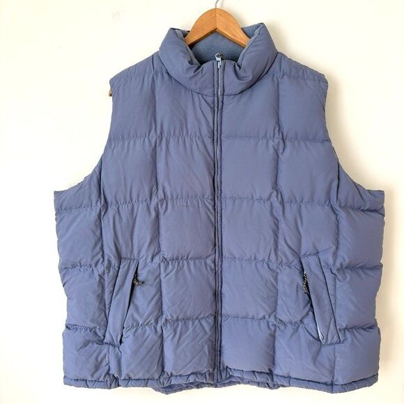 Eddie Bauer Weatheredge Goose Down Puffer Vest Jacket Blue Womens Sz 3X Outdoor - Picture 1 of 7